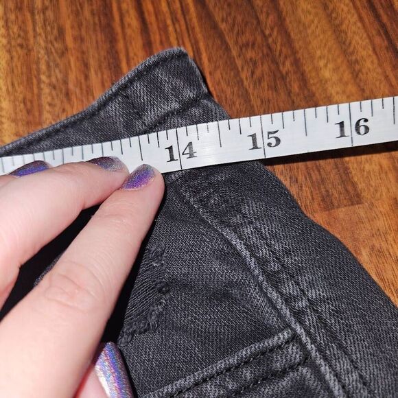 Aerie Black Distressed Elastic Waistband Shorts Womens Size Small - Picture 4 of 6